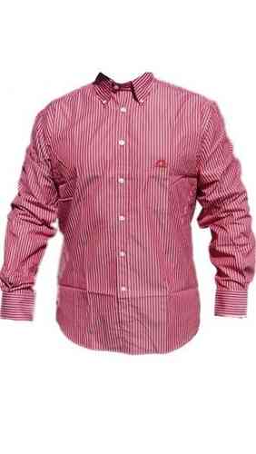 Camisa XL Caroche | Rayas Manga Larga Hombre 01c 3007120 Rojo