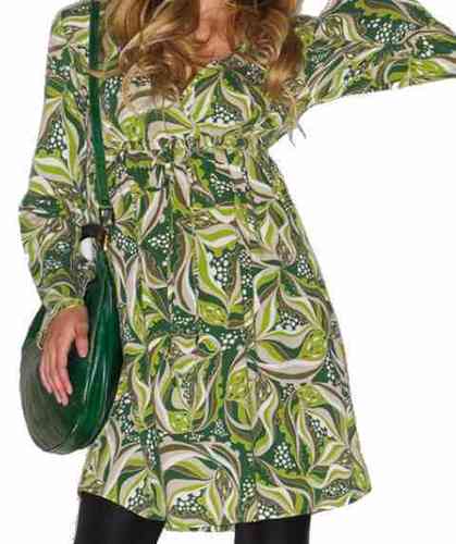 Lois Jeans vestido psicodelia tifany color verde M