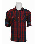Mies ruudullinen paita | paita (Seaport) | Punainen väri | 0122