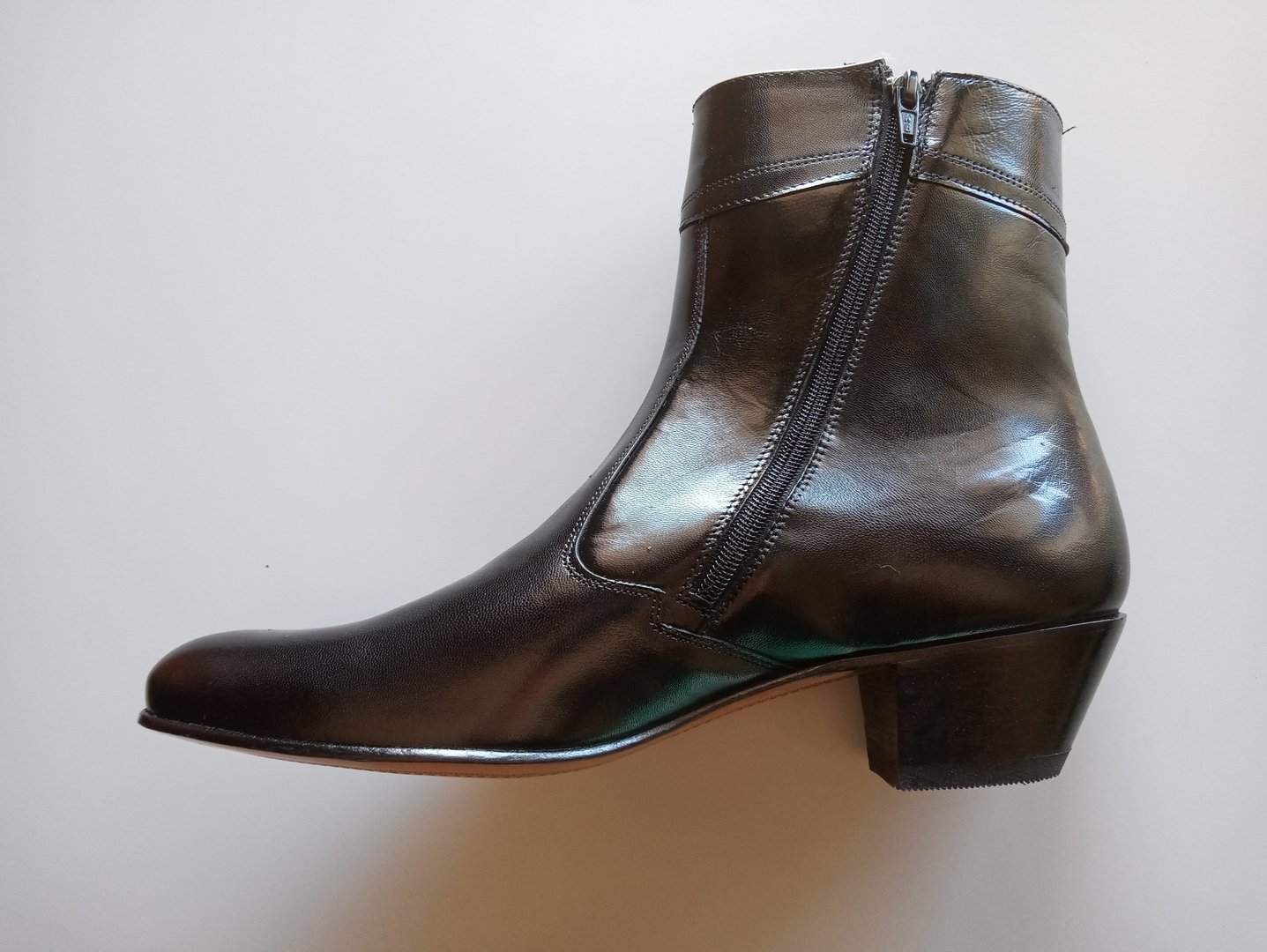 New Men's Maximus #6456 cuban heel boots with inside zipper