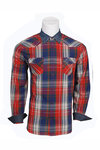 Plaid shirt man | Seaport | Red / Blue | 0708