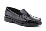 Zapatos Hombre Piel Negro   | Suela de Goma Cosida 39-45