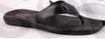Herre læder flip flops | Herresandaler | V1282 Sort
