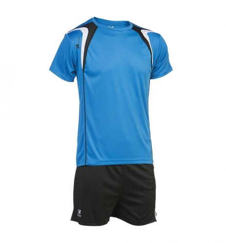 Fußball-Sport-Outfit | Asioka | 122-128 / 15 blau / schwarz