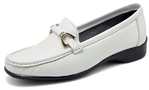 Sapatos de couro feminino | Flexmax | 163 Mestiço | cor branca