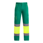 Pantalón Largo Hombre | Roly | ENIX HV9321 | verde jardín / amarillo flúor