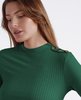 Camiseta Manga Larga  Rib Perkins | Mujer | 43508-0 | verde